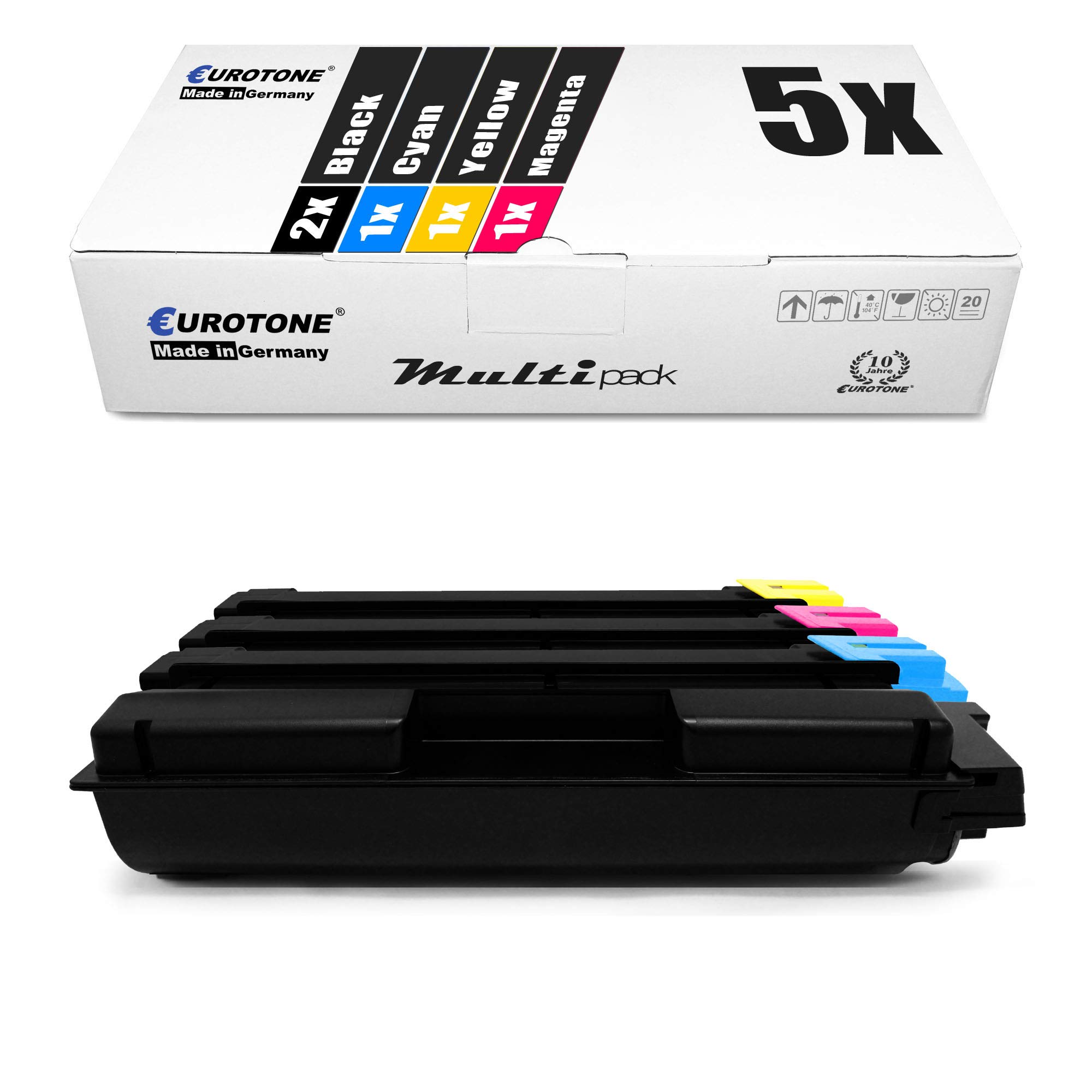 EurotoneToner Cartridge for Triumph-Adler DCC 2626 2726 6526 6626 BK C Y M Patronen Original Eurotone (ISO Standard 19798) Set 5er replaces