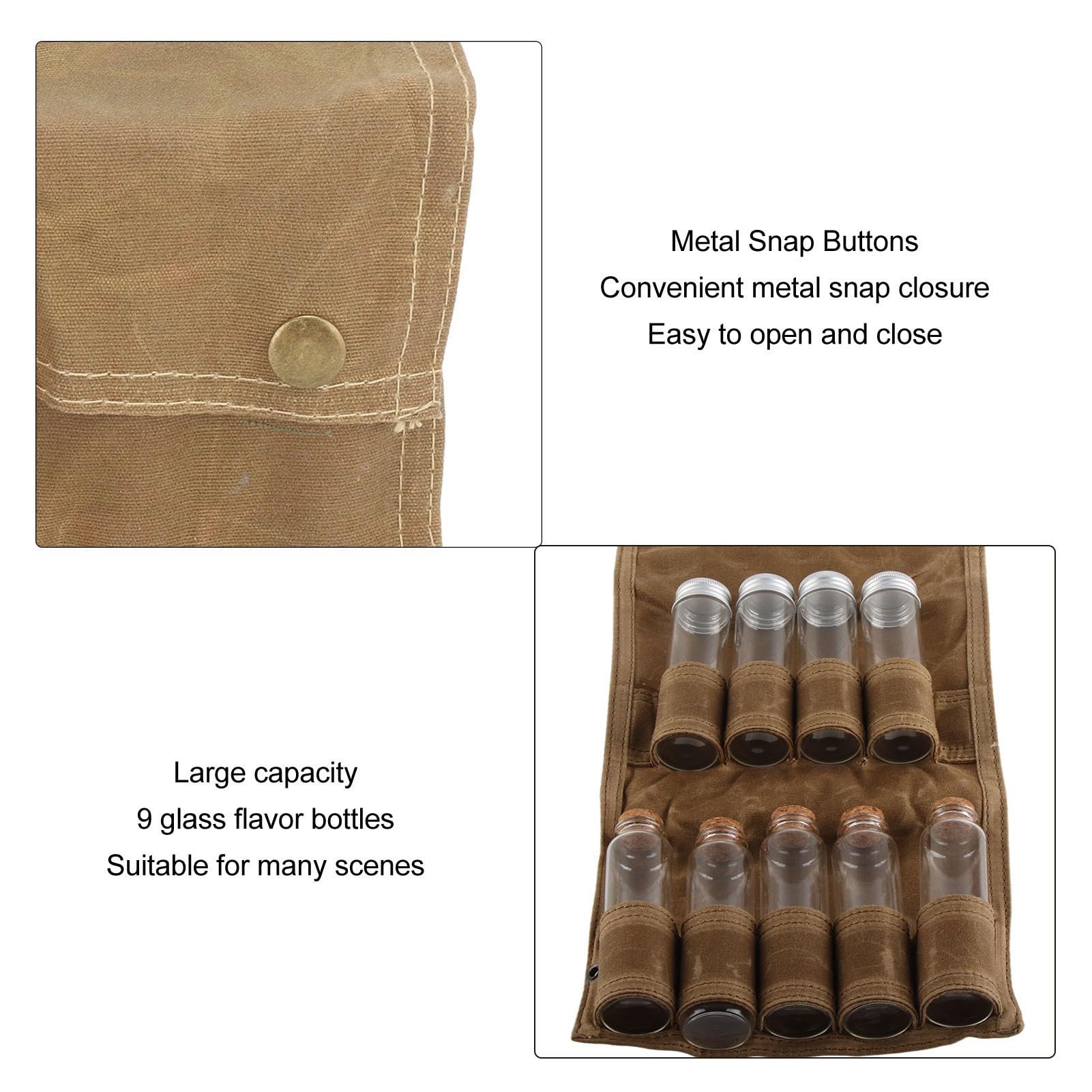 Kit spezie da campeggio - Borsa portaspezie portatile with 7 barattoli