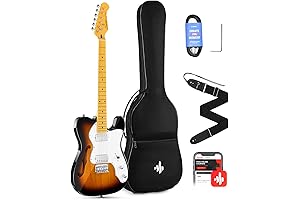 Donner 39" Thinline Guitar for Beginners: Electric with H-H Pickups