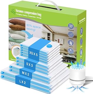 12 Pack Travel Vacuum Bags with