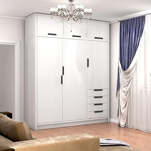 Vista 6 de Malimali Paquete de 10 tiradores de dedo con borde negro para armarios de cocina de 6 pulgadas, tiradores de cajón, tiradores modernos de aluminio