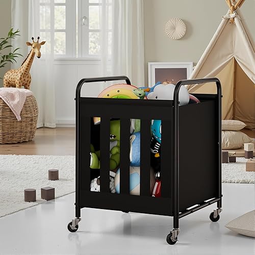 Miniatura 3 de StorageWorks Almacenamiento de pelotas con ruedas, carrito de bolas para garaje, organizador de equipos deportivos de garaje, organizador de pelotas