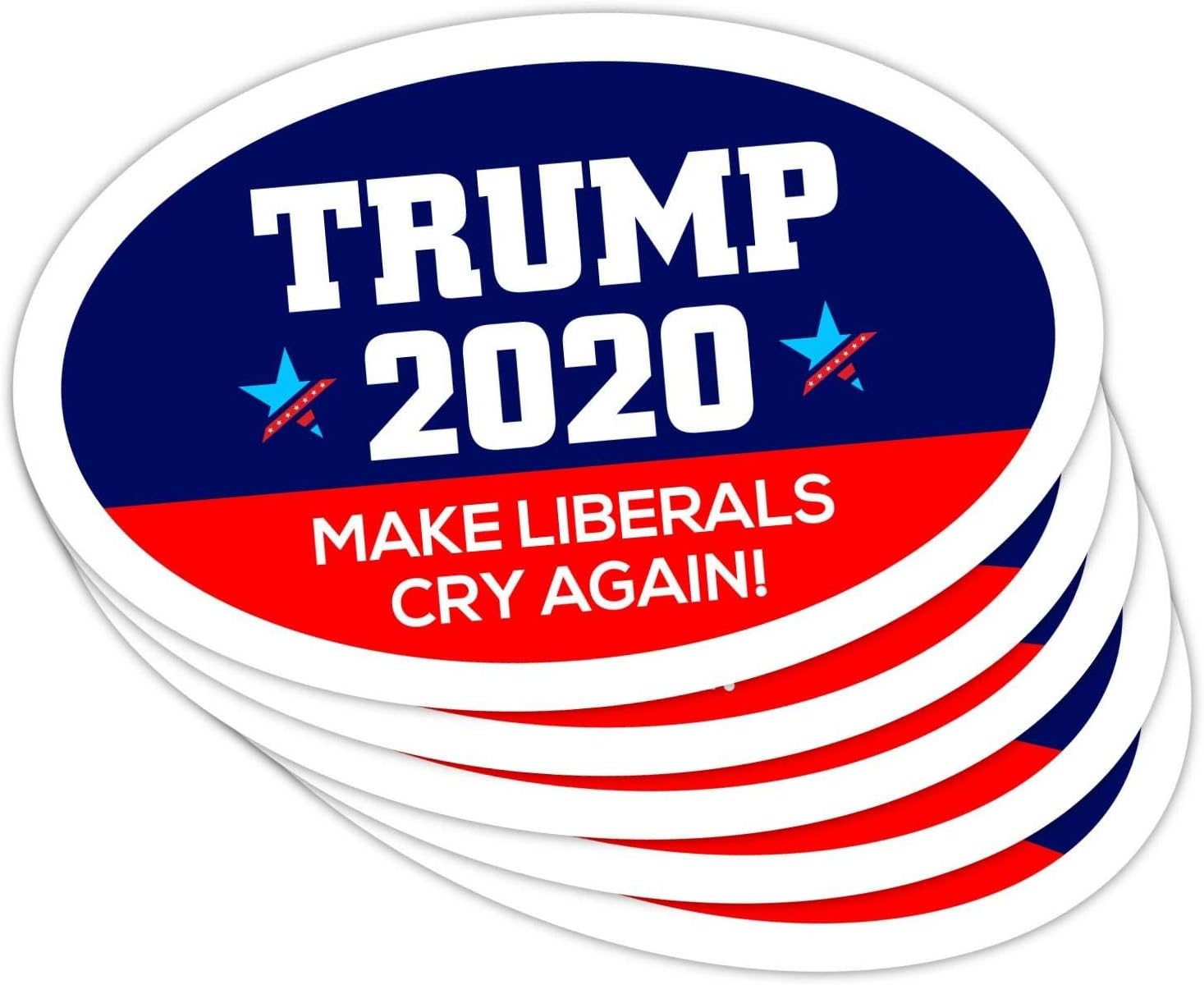 5 Pack *Oval Car Magnet* Trump 2020 Trump Make Liberals Cry Again TO439