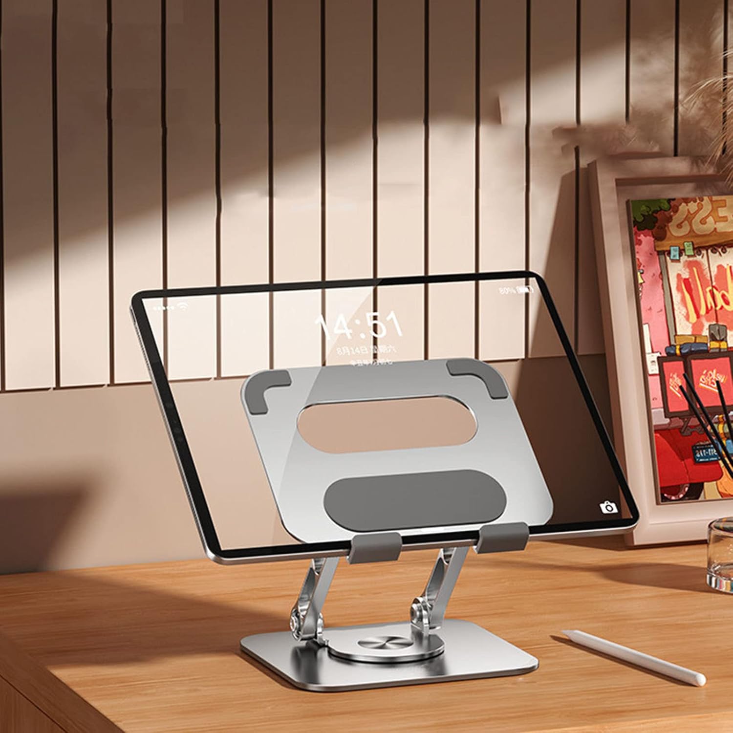 冷却ファンのアルミ合金のタブレットスタンドブラケットのための折り畳み式のラップトップホルダー n/a 冷却ファンのアルミ合金のタブレットスタンド  ブラケットのための折り畳み式のラップトップホルダー ノートスタンド :: Boyata 調整可能な人間工学に基づいたラップ ... 回転タブレット PC スタンド冷却ホルダー滑り止め電話パッドブラケットアルミニウム合金タブレットクーラー折りたたみタブレットホルダー