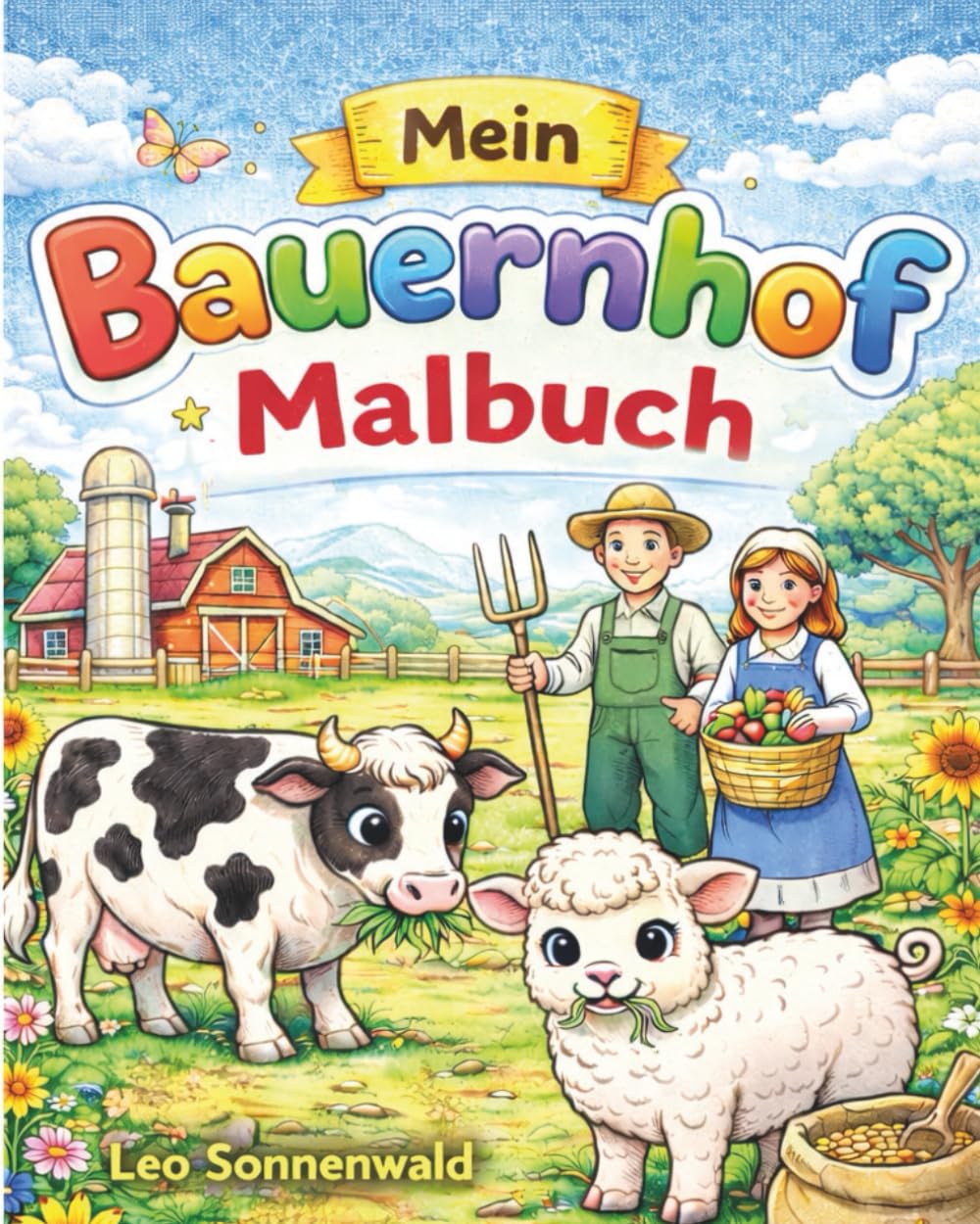Mein Bauernhof Malbuch: Ausmalspaß mit Bauernhof- und Haustieren für Kinder