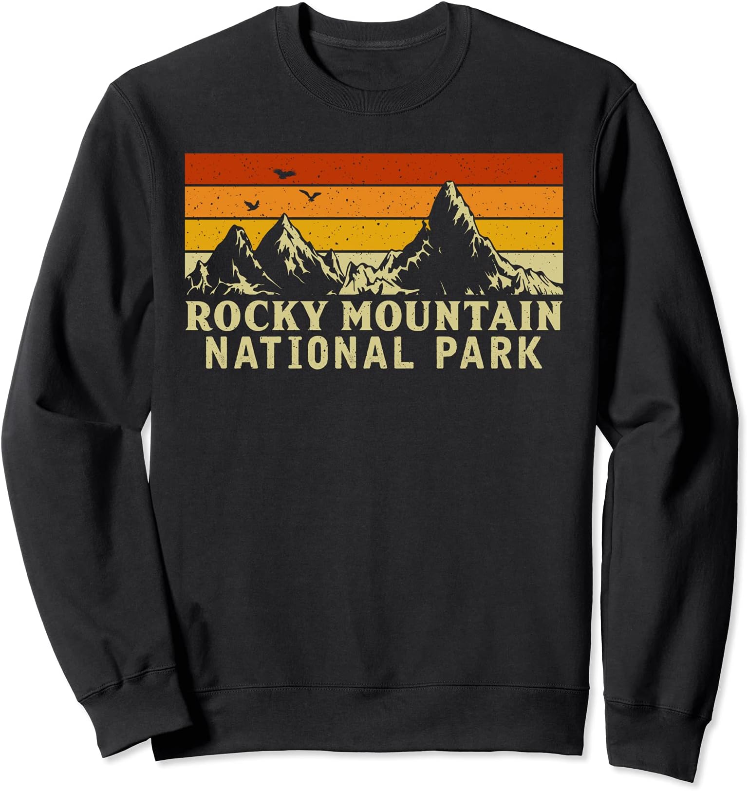 Vintage Retro Mountain Graphics Rocky Mountain National Park Sweatshirt