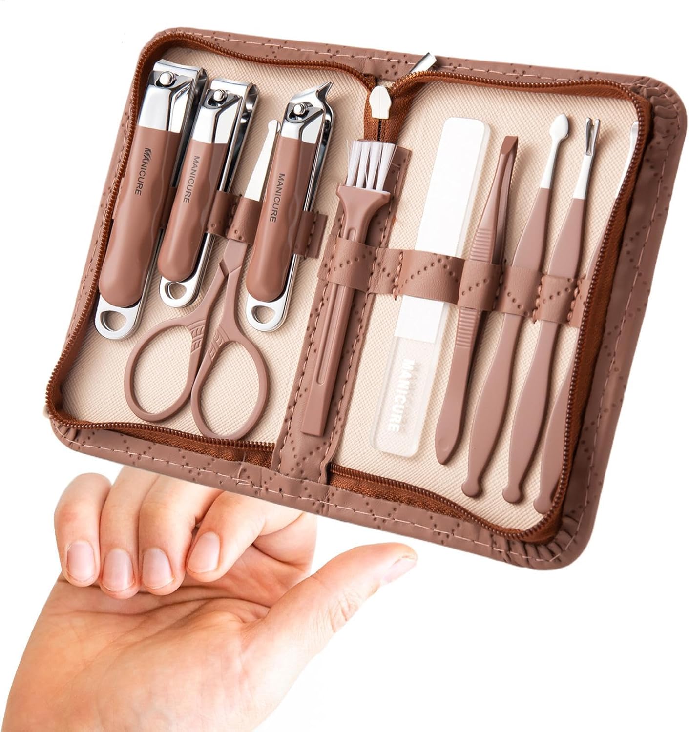 Nagelsnijderset, nagelverzorgingsset | 10 x Care Tools Kits – manicure-pedicure kit, professionele verzorgingsset, pedicuregereedschap voor thuisreizen