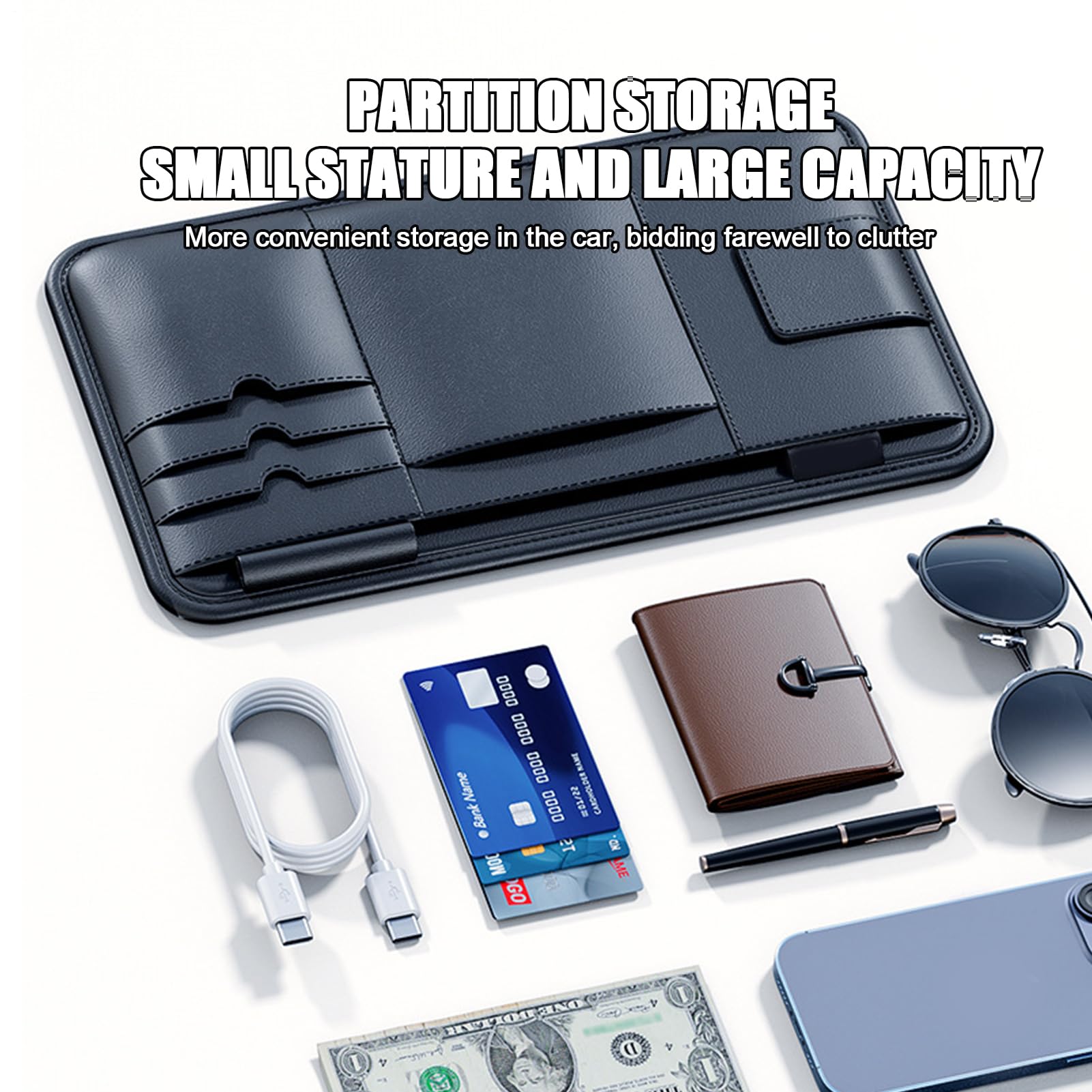 Supporto per occhiali da sole per auto, organizer per visiera parasole per | occhiali, decorazione interna 'auto, organizer per parasole per auto e camion