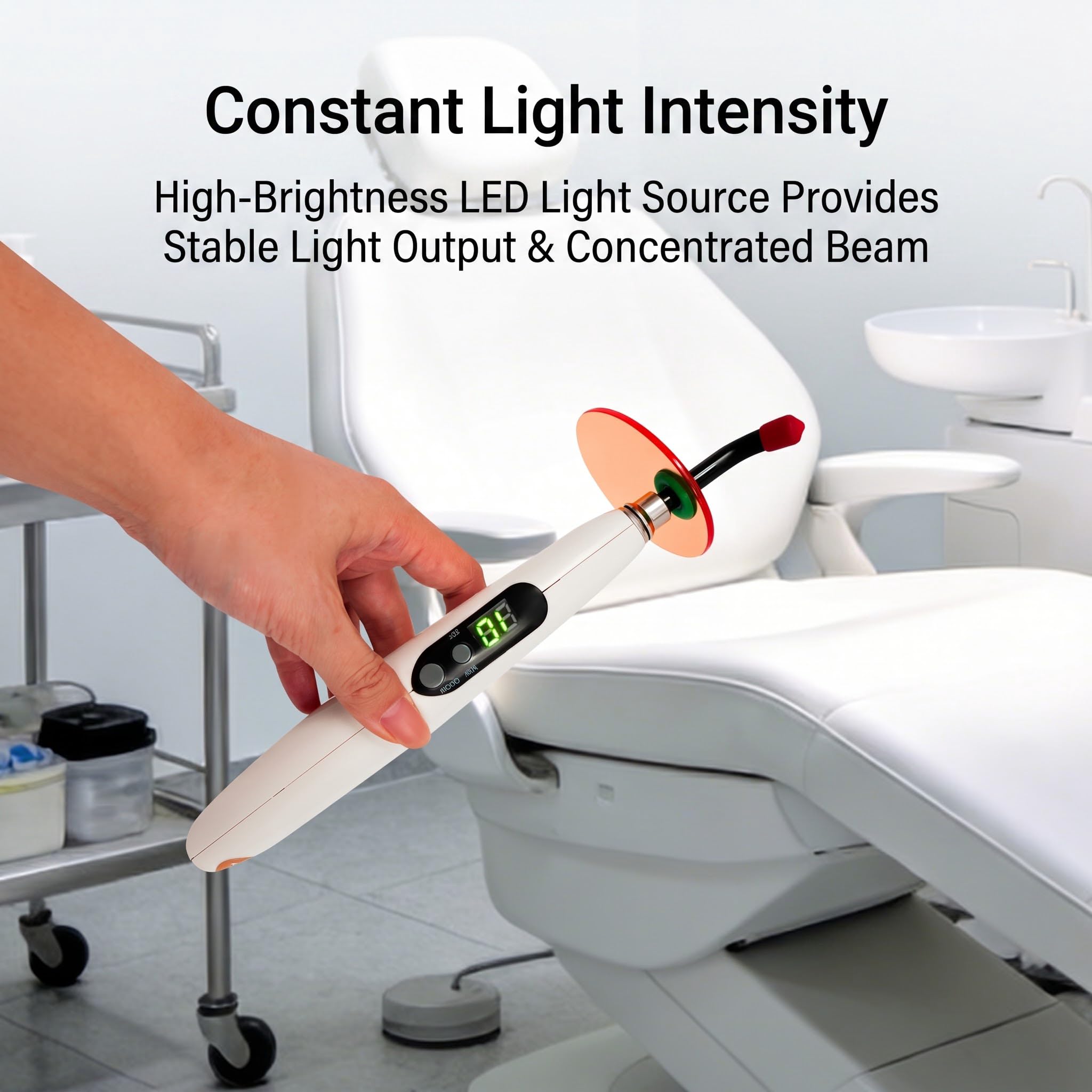 Lampe Dentaire LED 5W 1400mW/cm² 420-480nm Rechargeable Blanc