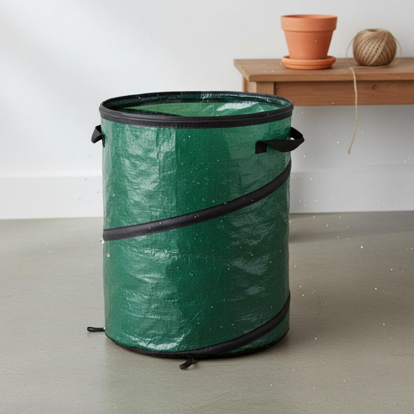 Cestino Pieghevole Spazzatura da Raccolta Foglie Espandibile E Richiudibile per Erbacce E Ramaglie Facile da Spostare Adatto a Lavori Giardino Viaggi Camping, Pe Senza Coperchio XL