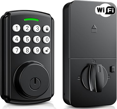 Miniatura 1 de Pomo de puerta de huellas dactilares, función completa, perilla inteligente 5 en 1, cerradura de puerta de huellas dactilares para dormitorio,