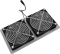 Vista 6 de Ventilador de panel solar, kit de ventilador de escape doble, panel solar de 100 W 12 V con 2 ventiladores de alta velocidad para gallinero