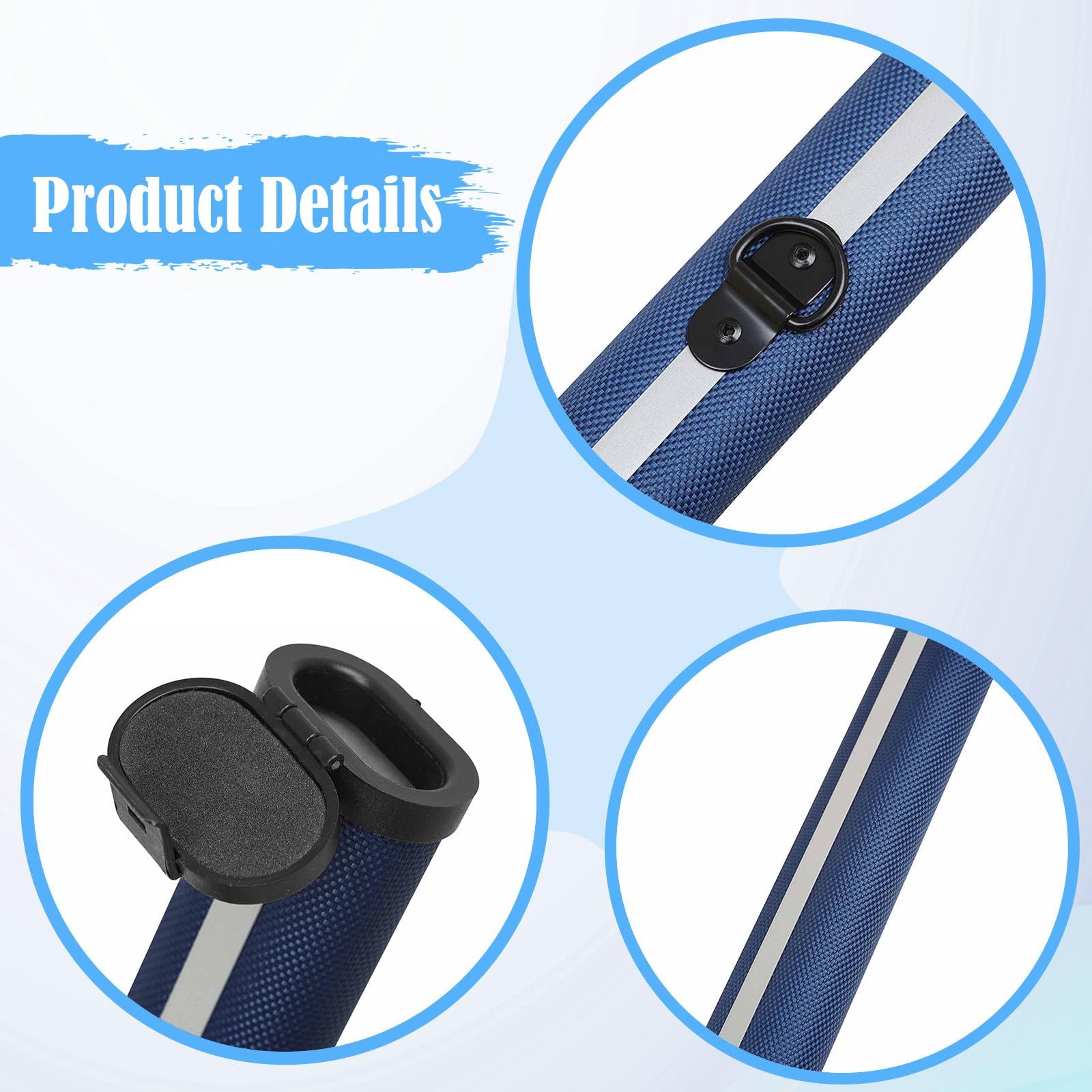 Amagogo Custodia per archetto per violino 4/4 con tracolla regolabile e staccabile, organizer, regalo, borsa da viaggio per archetto per spettacoli sul palco, Blu