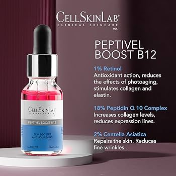 Amazon.com: Peptivel Boost B12 by CellSkinLab - Topical Skin
