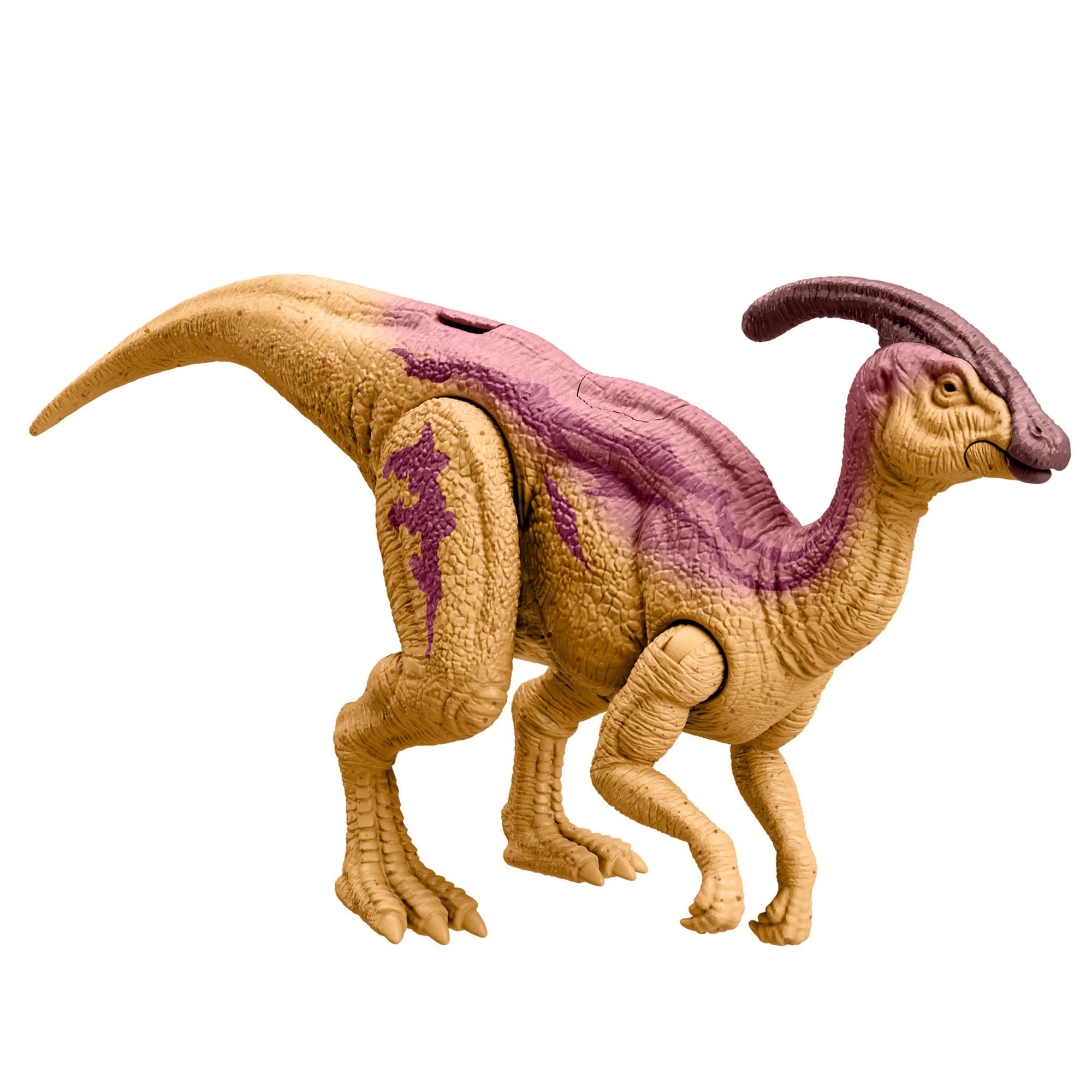 Mattel Jurassic World HTK75 Horu! Parasaurolofs Children's Figure Dinosaur Toy Total Length: Approx. 12.9 inches (32.7 cm) 4 Years Old and Up Brown