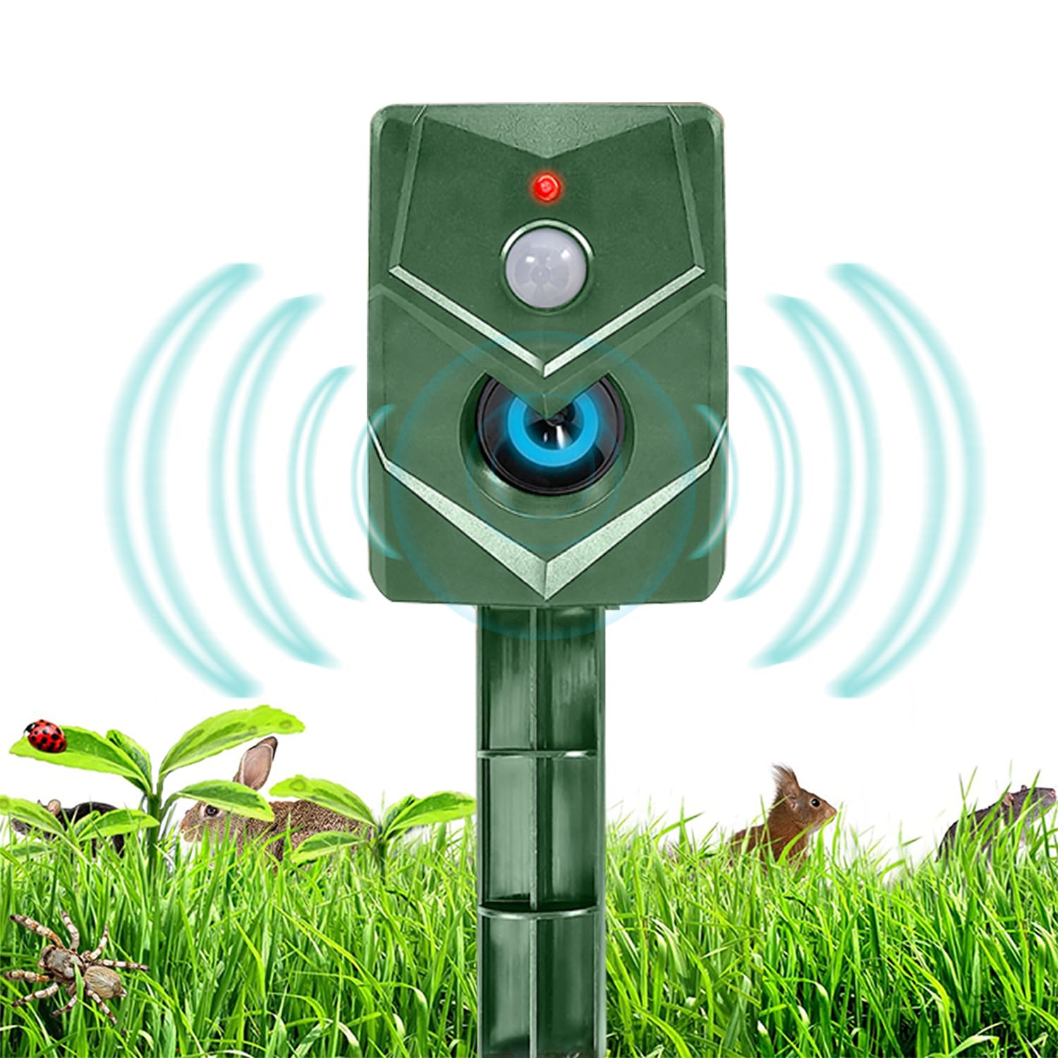 Titifeya Cat Scarers Ultrasonic Battery Powered Cat Repellent Animal Repeller Outdoor Waterproof Fox Deterrent with Motion Sensor Adjustable Sensitivity for Garden, Farm, Dog, Squirrel, Rabbit, Fox