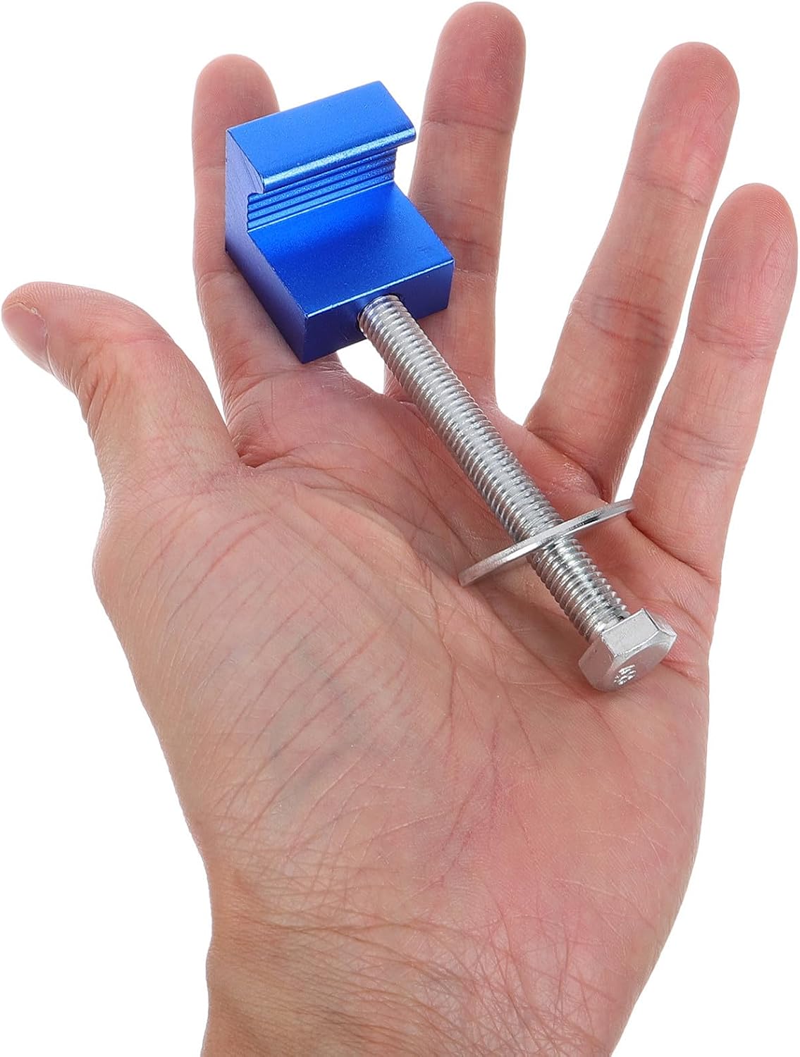 TOYANDONA 2pcs Pickup Toolbox Securing Bracket J Shaped Aluminum Alloy | Blue Finish, Quick Installation, Truck Bed Use, Accessory Fit, Lightweight Build