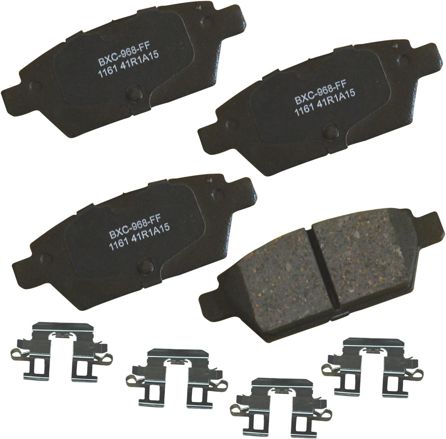 Bendix Premium SBC1161 Ceramic Rear Brake Pads for Ford Fusion 2006-2012, Lincoln MKZ, Mazda 6 - OE Fit, Quiet & Durable