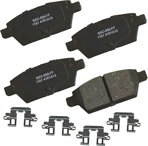 Miniatura 244 de Bendix Pastillas de freno traseras de cerámica Premium SBC1100 para Nissan Frontier 2024-2005, Xterra 2015-2005, Suzuki Equator 2012-2009