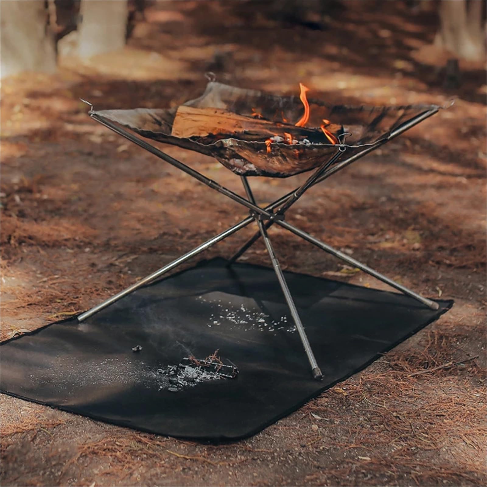 Tappeti Per Camino Coperta in fibra di vetro for saldatura Panno copertura Isolamento resistente al calore Tappetino da picnic rivestito in silicone(XL-100x60cm)