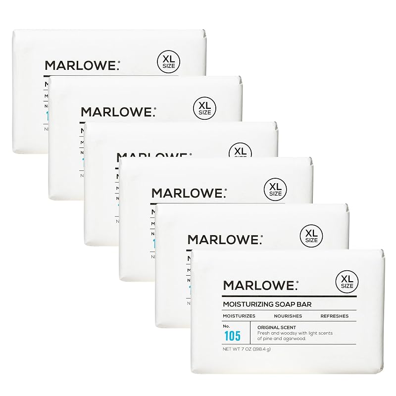 Sabonete em barra MARLOWE. para homens, sálvia e abeto, 6 unidades