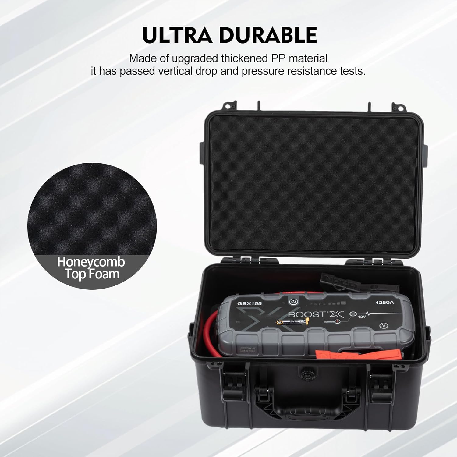 Hard Protection Case Compatible with Jump Starters, Case for Boost GB150: 3000A/Boost X GBX155: 4250A UltraSafe Jump Starter Box (with storage space)
