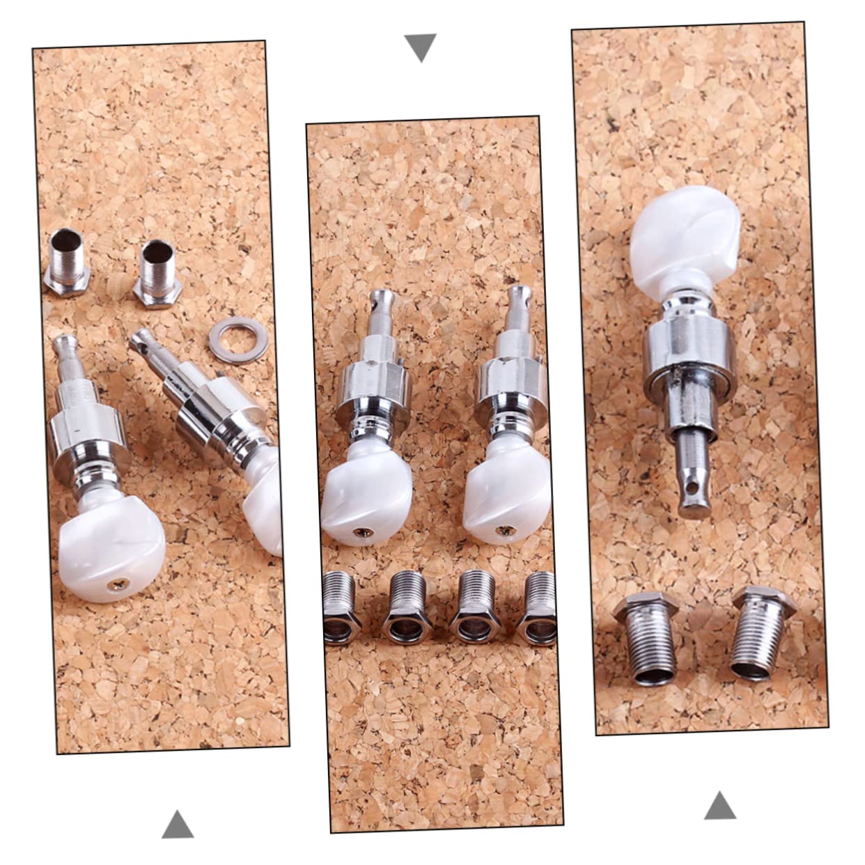 SHOWERORO 2sets Banjo Maschine Tuner Ersatz Tuning Pegs Banjo Teile Zubehör 4 Stücke * 2