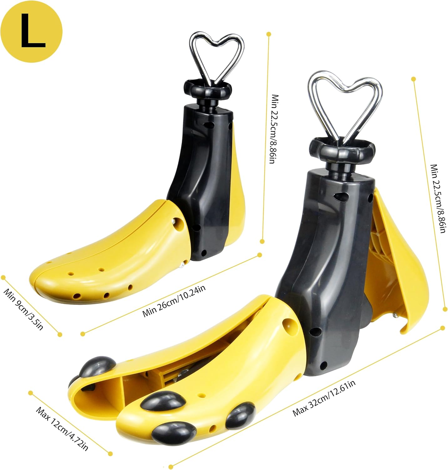 Professional Shoe Stretcher for Men & Women - Dual-Way Adjustable Shoe Trees Width Length for Wide Feet
