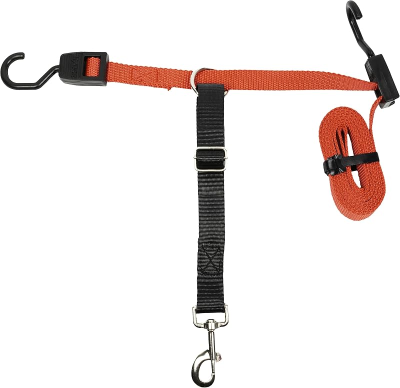 Happy Ride Dog Zipline Car Leash | Secures Dog in Backseat While Allowing Mobility, Reduces Driver Distraction, Durable Nylon, Fits Most Vehicles, All Dog Sizes