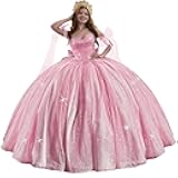 Sparkly Tulle Quinceanera Dresses with Long Bow Lace Sweet 16 Dresses Pleated Sweetheart Ball Gown