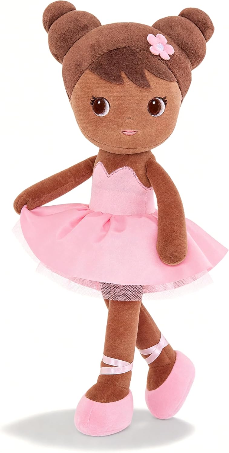 Lazada African American Baby Dolls Gifts Soft Plush Girl Toys Brown Skin 16"