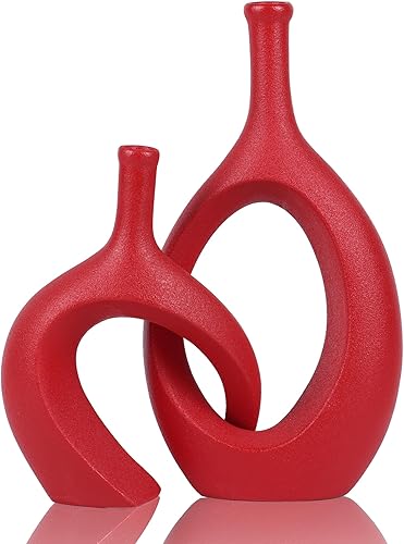 Miniatura 10 de WUBIANJIE Jarrón de cerámica amarilla, decoración bohemia moderna, amarillo mostaza, redondo, base antideslizante, perfecto para sala de estar