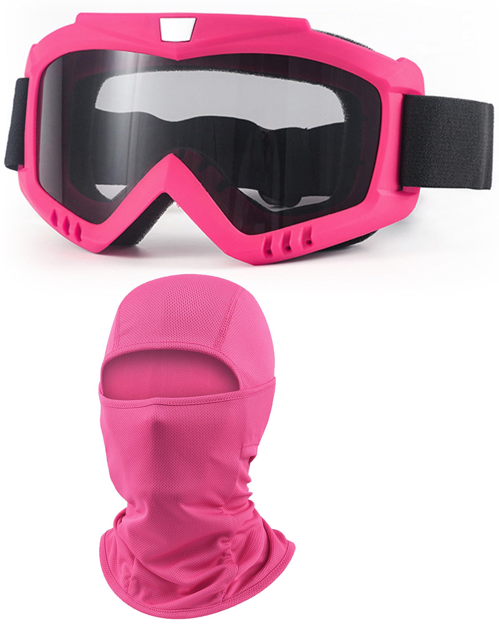 Dirt Bike Goggles with Balaclava Motorcycle ATV Riding Ski Motocross Windproof Dustproof Racing Glasses for Women Men