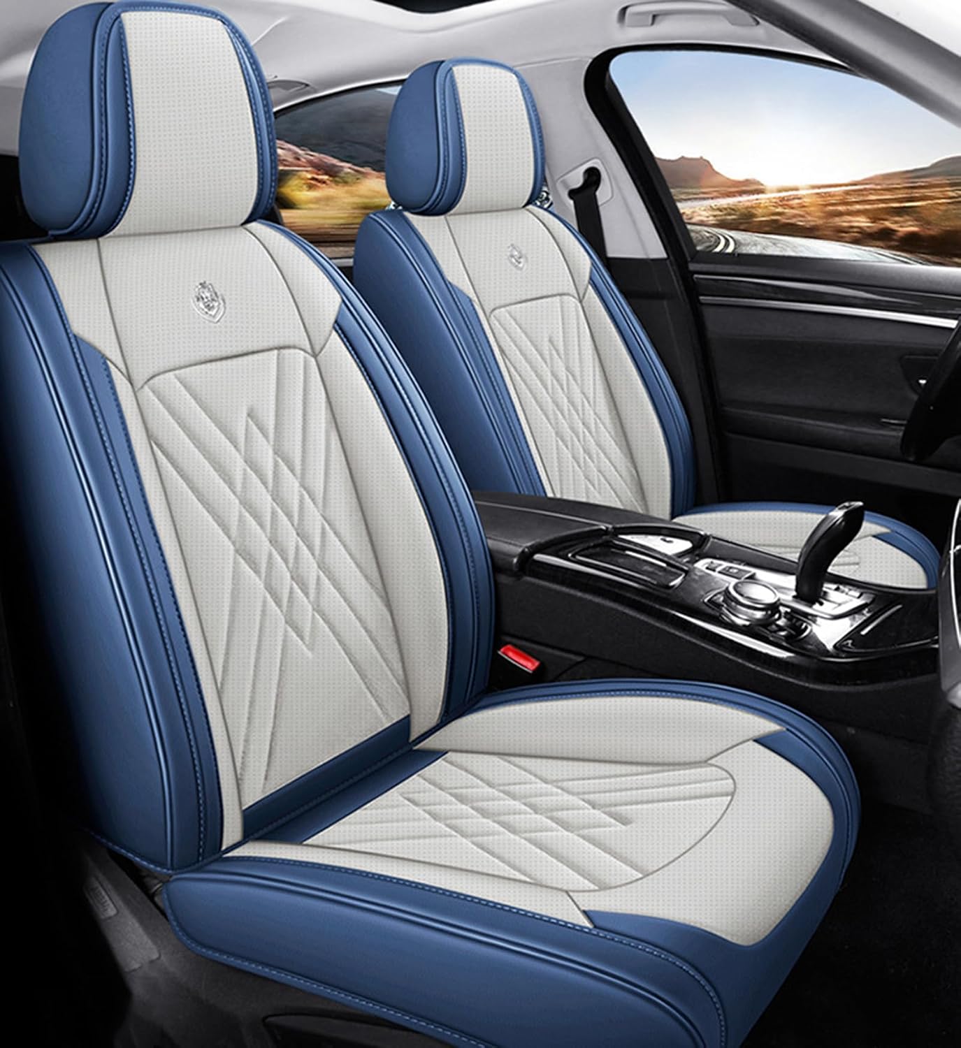 Universal Fit Full Coverage Leather Car Seat Covers for Cars, | SUVs and Pick-up Trucks, Car Seat Protector,Automotive Seat Covers Full Set,Car Seat Cushion