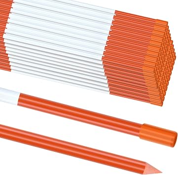 100PCS 48" Driveway Markers, 5/16 Inch Dia Reflective Driveway Poles
