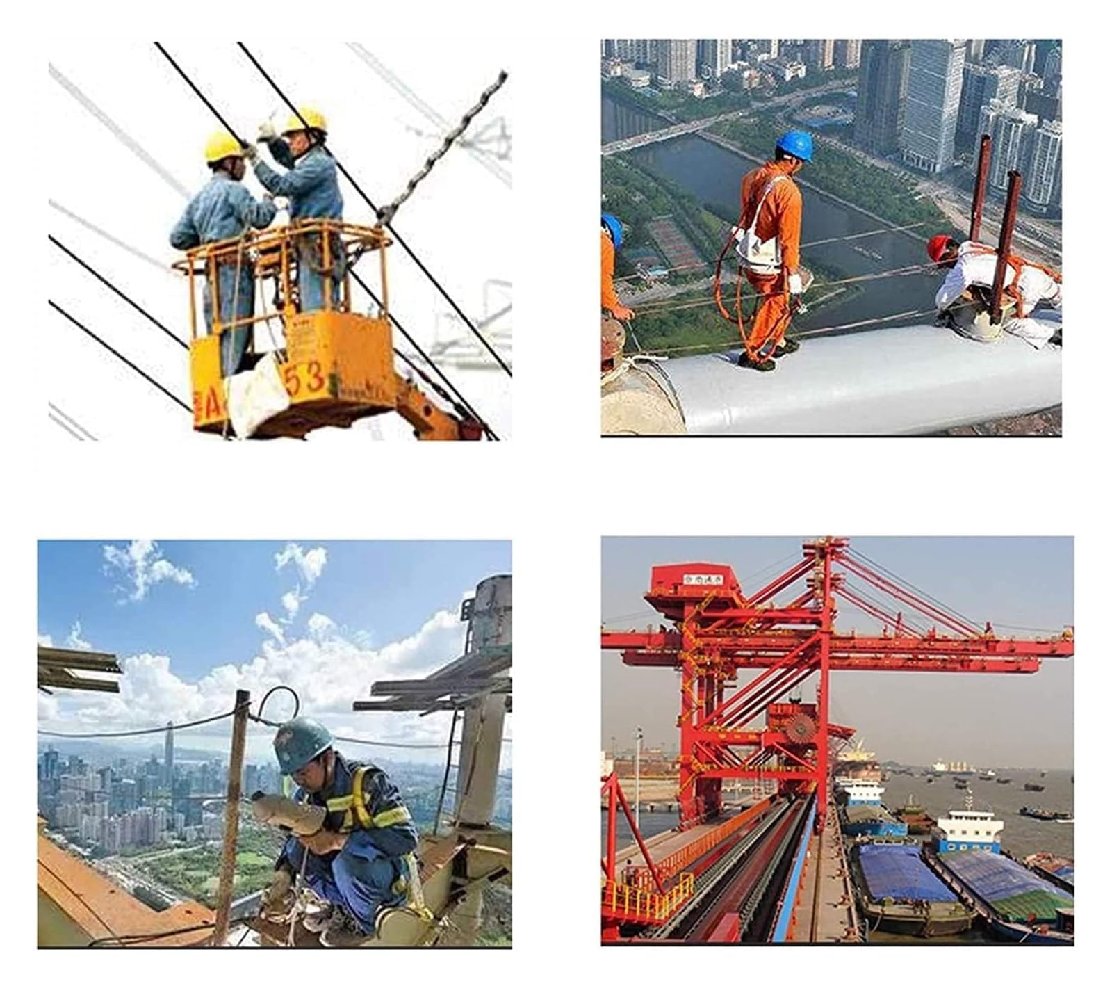 Cuerdas de Seguridad retráctiles, líneas de Vida autocontraíbles para protección contra caídas y Equipos de protección Individual para Trabajos de techado y construcción.