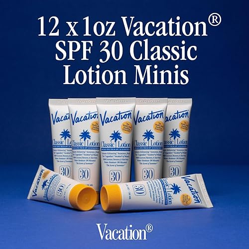 Miniatura 2 de Vacation Loción de protección solar clásica SPF 30 + paquete de ambientador, protector solar de amplio espectro resistente al agua, loción