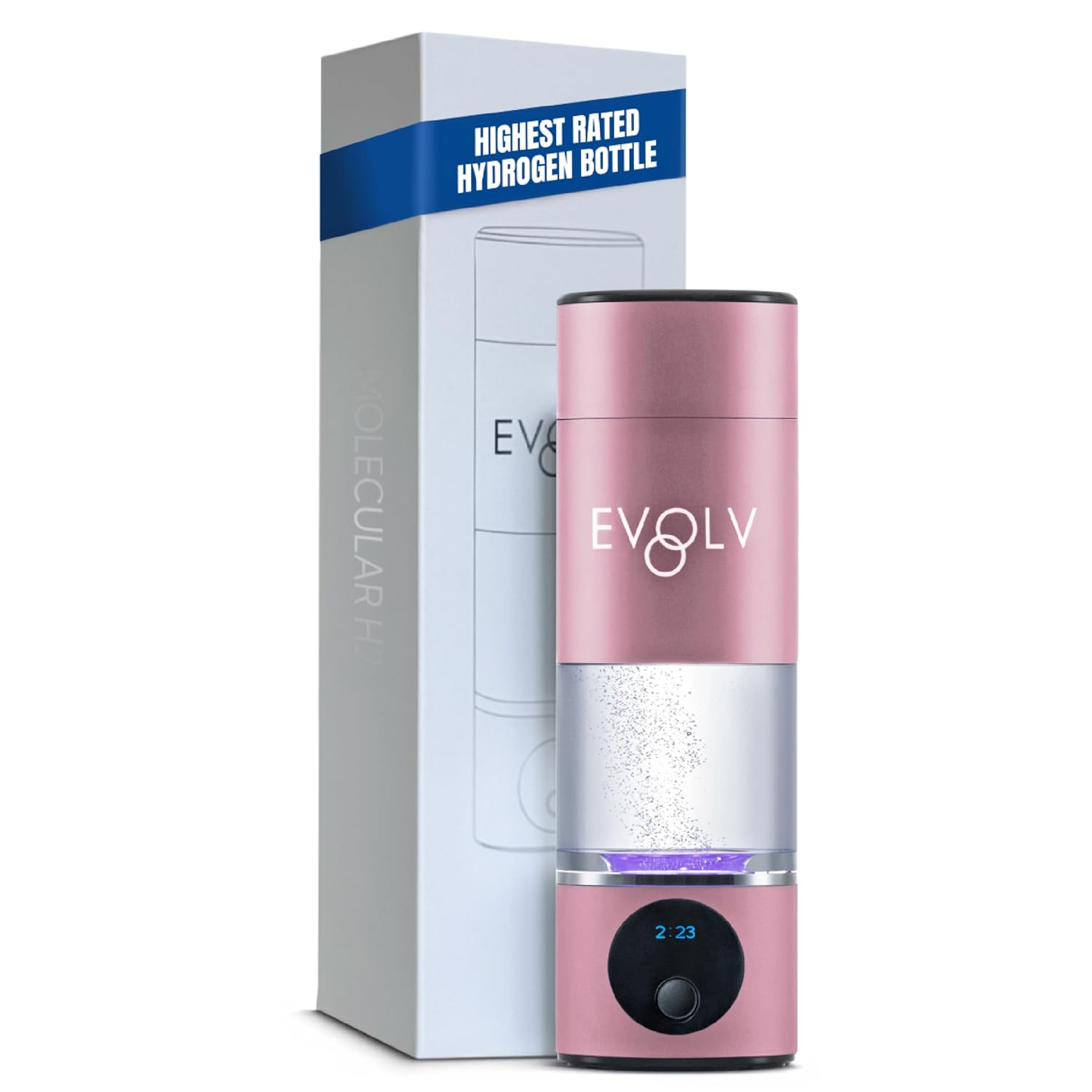 Hydrogen Water Bottle Generator  SPE & PEM Water Ionizer 5.42PPM, Highest H2 Concentration  Portable 8oz Hydrogenated Water Bottle  Leak-Proof Hydrogen Water Machine, Easy to Use  Rose
