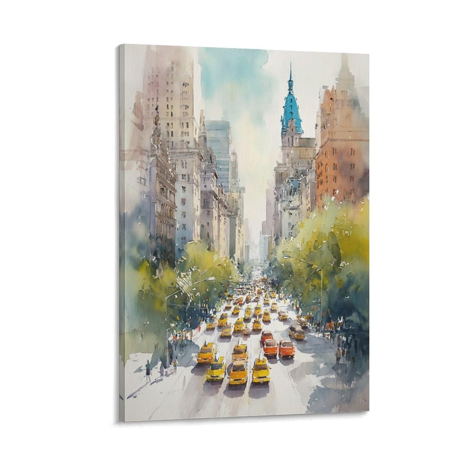 XWYMXZ Pennsylvania Watercolor 24x36inch(60x90cm) Vintage Travel Poster Watercolor Canvas Art