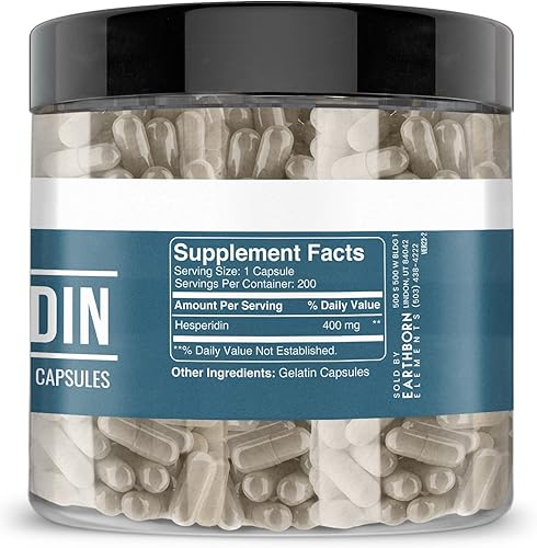 Miniatura 3 de Earthborn Elements Hesperidina 200 cápsulas, pura y sin diluir, sin aditivos