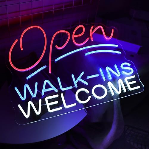 Large Open Walk Ins Welcom Neon Sign,Led Open Business Signs