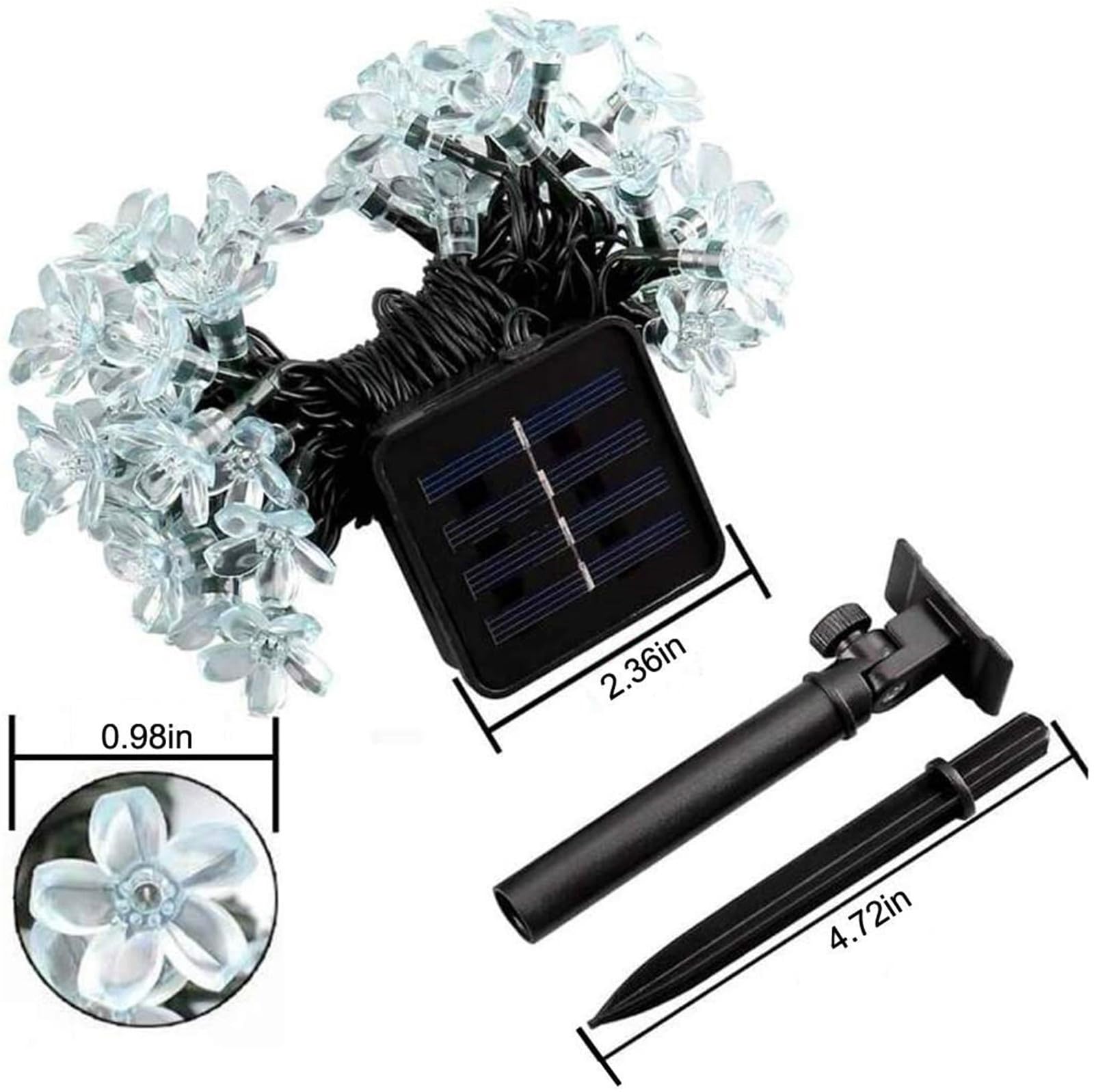 Catena Luminosa Solare Da Giardino Mateju Con 30 LED Colorati, 6.5 Metri, 8 Modalità Luce, Impermeabile Per Gazebo, Terrazza E Tenda - 4