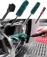 Vista 13 de Profesional Juego de 4 cepillos de rueda con mango largo para limpieza de ruedas y neumáticos - 2 cepillos de limpieza de rueda suave, cepillo