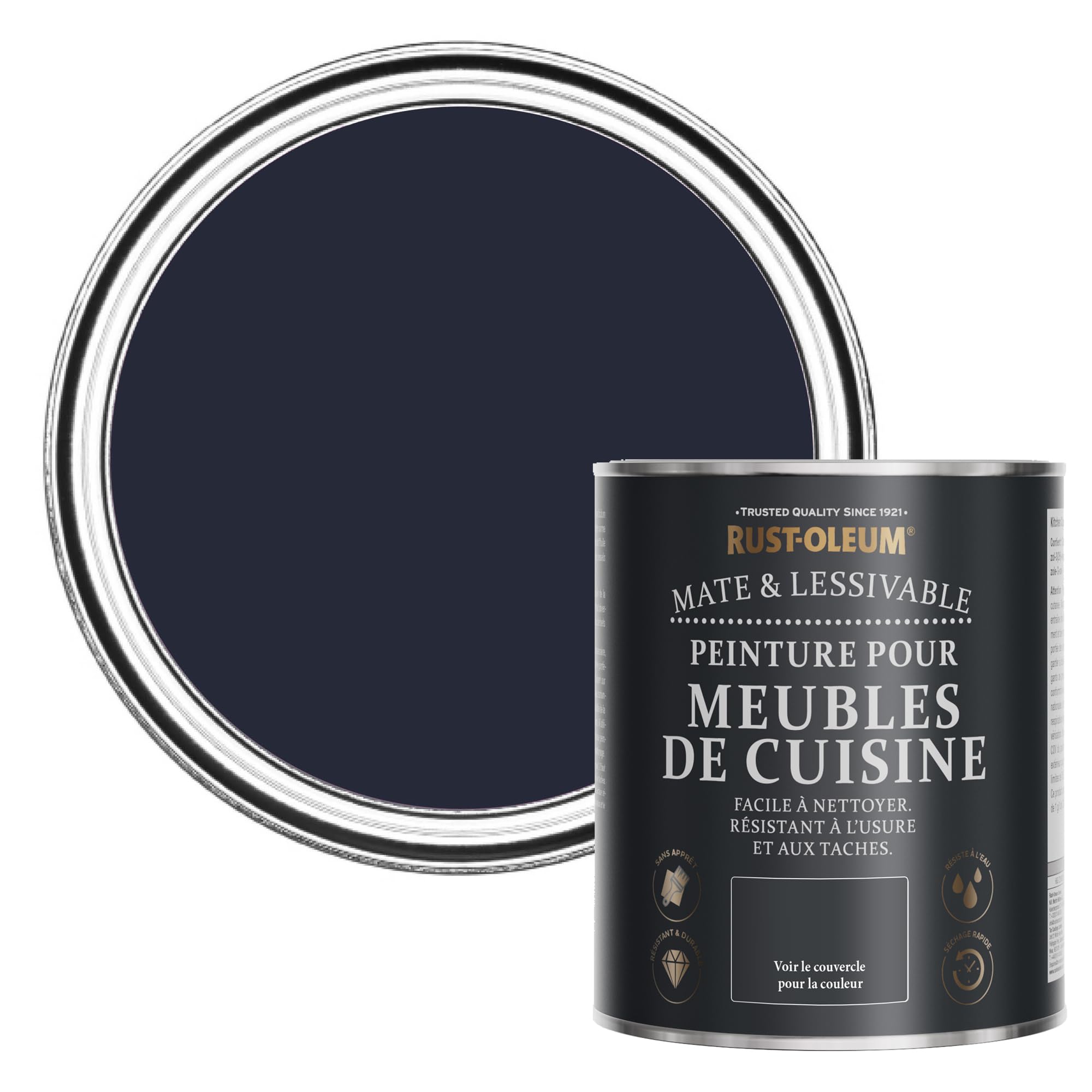Rust-Oleum Peinture Bleu Marine pour Meubles de Cuisine, Finition Mate - Odyssée 750ml
