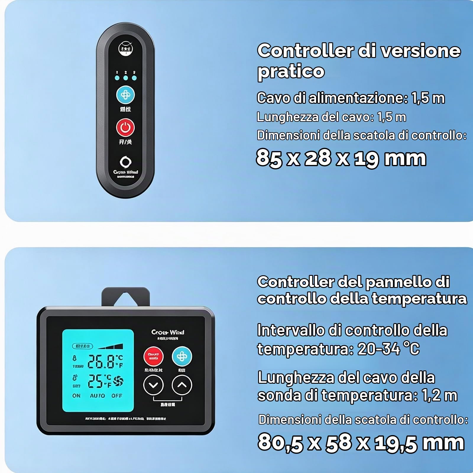 Ventola Di Raffreddamento Per Acquario Con Termostato Intelligente, Refrigeratore D'acqua Regolabile A 3 Velocità Per Accessori Per Serbatoi Axolotl, Dispositivo Silenzioso Per Vasca Per Pesci Marini