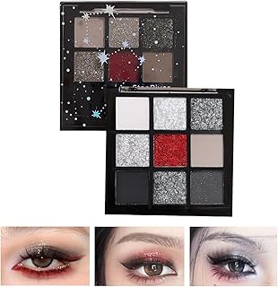 パンク スモーキー グリッター アイシャドウ 9 色、スイート クール ダーク アイシャドウ パレット、ローズ クール パレット、ブラック - 11#スモーキー ローズ