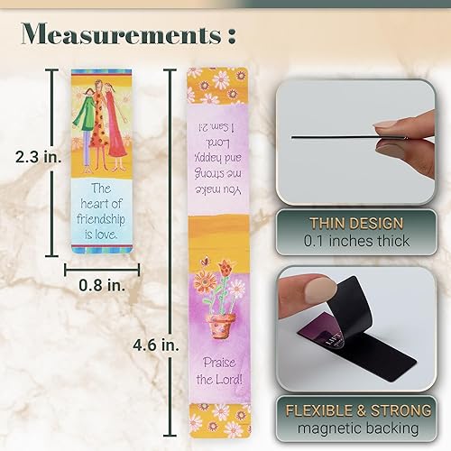 Miniatura 151 de Christian Art Gifts - Conjunto de marcapáginas magnéticos Lift Up Your Hands, 6 unidades Escénica #1