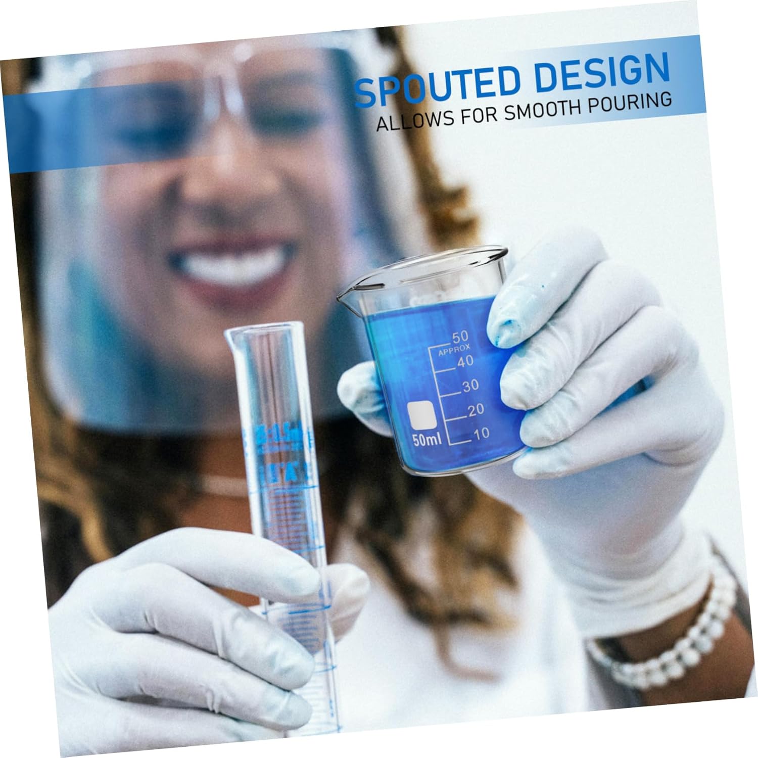 20pcs Accurate Graduated Beakers Laboratory Glassware Heat-resistant Drink Beakers Science Experiment Cups Volumetric Flask