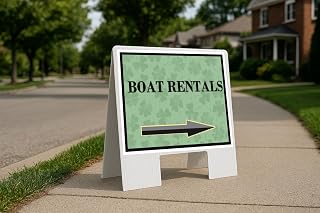 Boat Rentals St. Patrick'S Day Irish Dark Clover Directional Arrows A-Frame Double Sided 23x23 in. sign