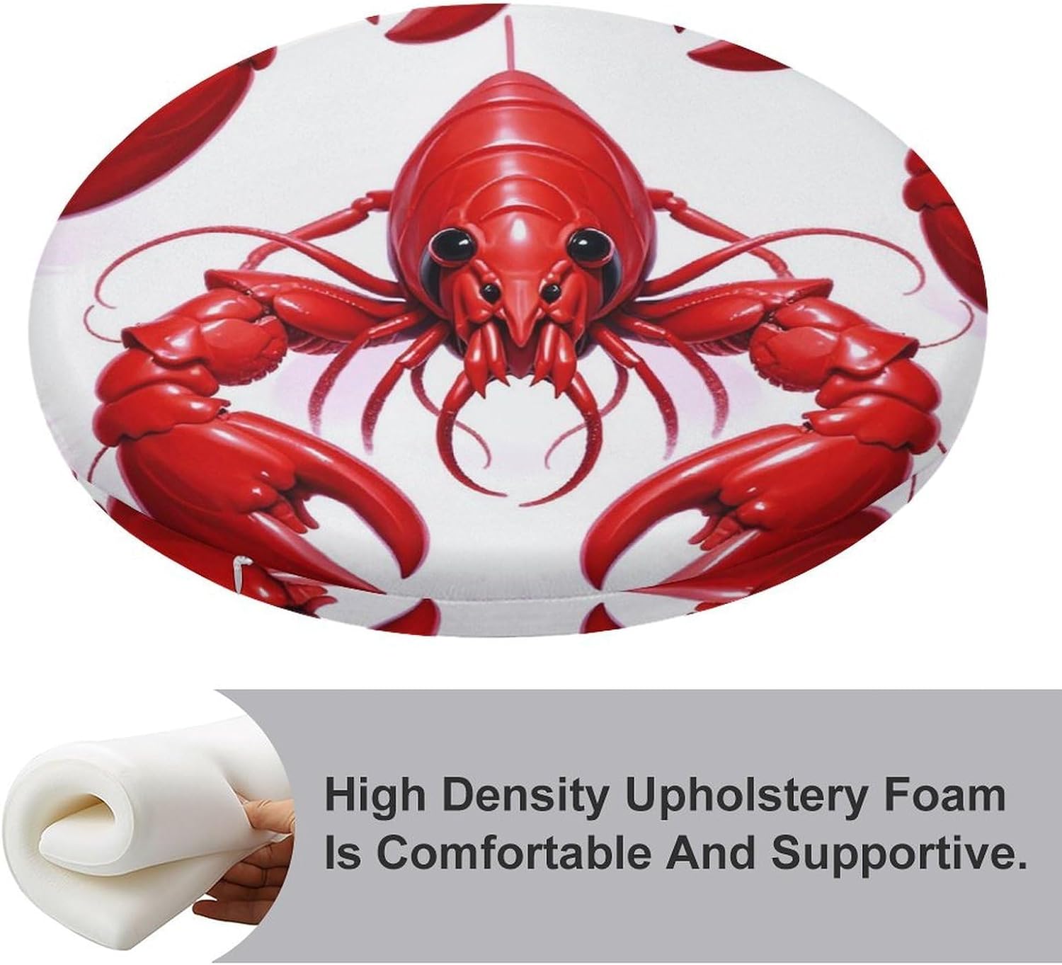 Red Lobster Print Chair Cushions Floor Pillow Chair Pad